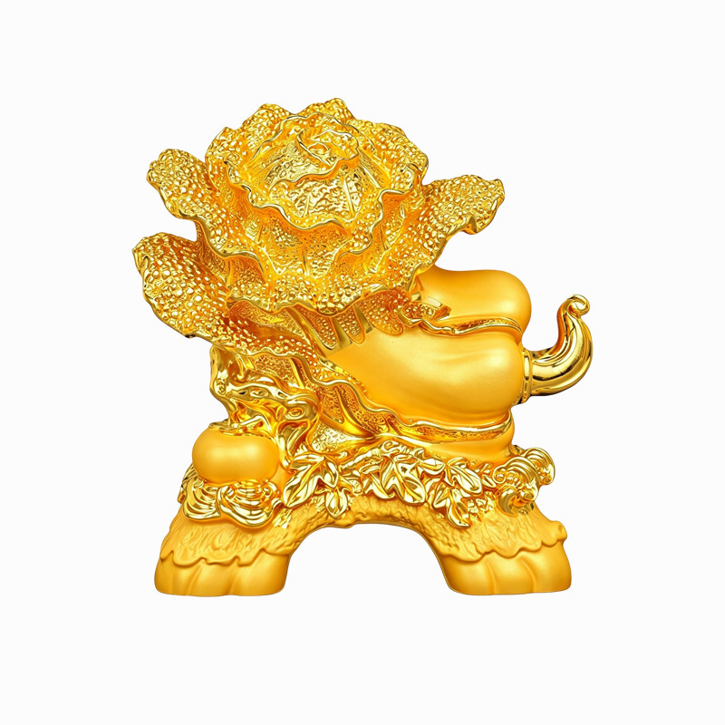 沙金招财白菜摆件客厅入户玄关电视柜酒柜装饰品乔迁公司开业礼物