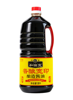 和田宽普酿宽印黄豆酱油炖菜炒菜凉菜酿造酱油1.8L