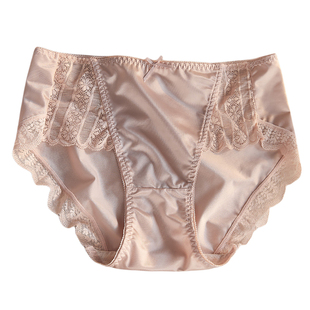 奢华紫杉醇内裤女士蕾丝性感2026新款冰丝缎面中腰贵妇高级感女款