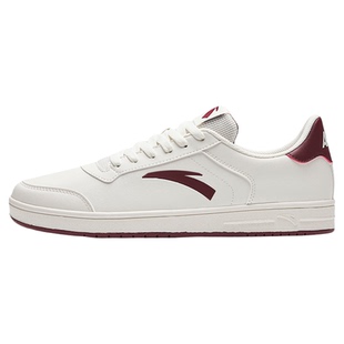 安踏男鞋红色板鞋冬季新款皮面休闲青少年小白鞋轻便男士运动鞋子