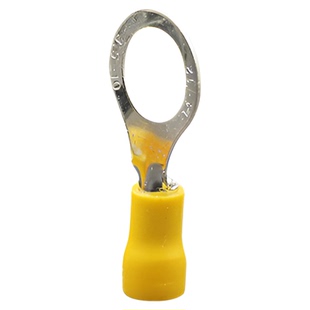 RV冷压接线端子O型圆形预绝缘法兰跨接桥架铜鼻接地线鼻子压线耳