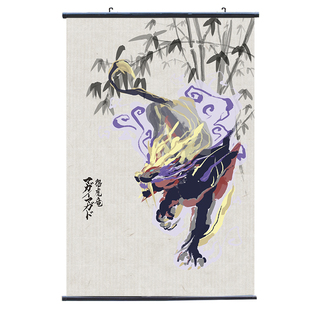 怪物猎人崛起游戏周边同人海报MHR挂画怨虎龙雄火龙泡狐雷狼天彗