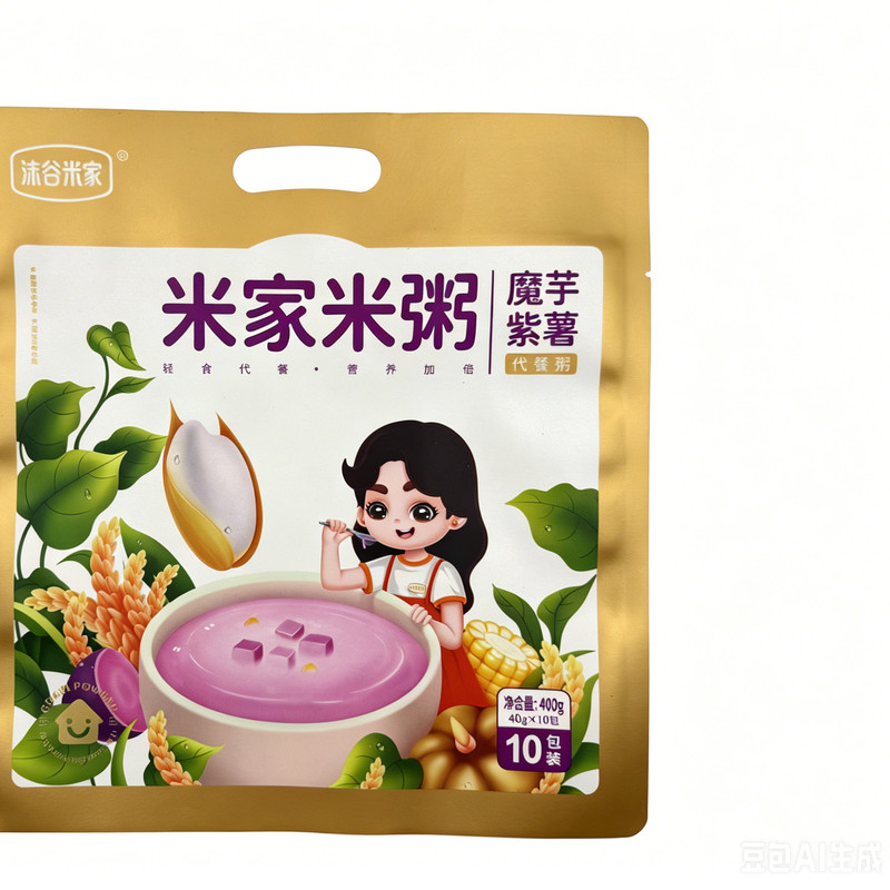 沫谷米家魔芋紫薯代餐粥冲泡即食