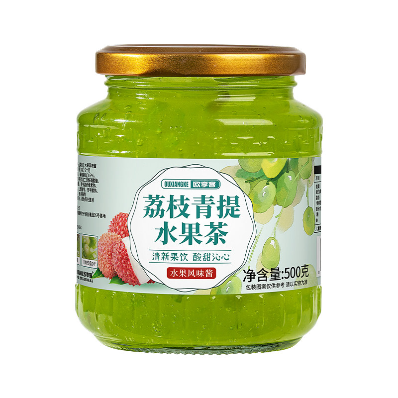 荔枝青提水果茶蜜桃乌龙金桔柠檬蜂蜜果味茶