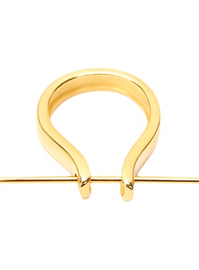 S925银吊坠扣银扣头配件镀18K金平安扣diy玉坠夹扣翡翠玉器扣子