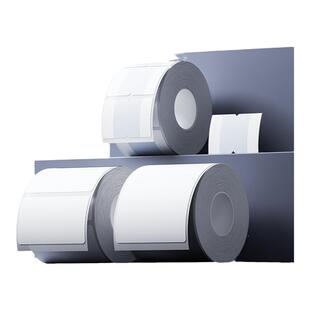 精臣商业M2/M3/B32/Z401白色热转印标签纸固定资产平面设备货物图书馆不干胶贴纸防水PET亚银色彩色pvc打印纸