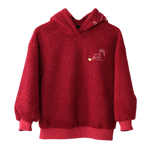 女童卫衣加绒加厚冬季2026新款中大童洋气时髦巨好看保暖冬装上衣