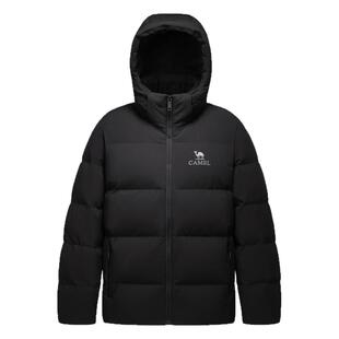 骆驼男装三防羽绒服男冬季2025连帽加厚短款面包服情侣外套