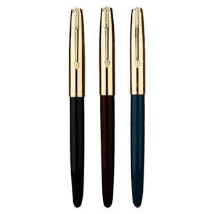 英雄钢笔616S总厂0.05mm按压经典金帽复古商务办公男女学生专用书写金色美工笔尖老式吸墨练字免费刻字送礼