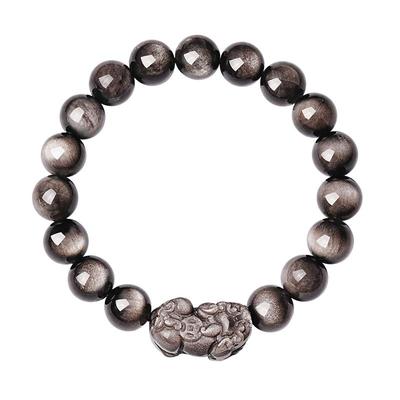 宫里上新银曜石貔貅手串