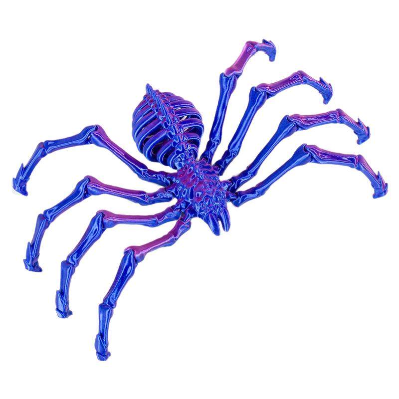 蜘蛛骨架夜光蜘蛛狼蛛炫酷仿真模型玩具收缩动物可活动关节3d打印