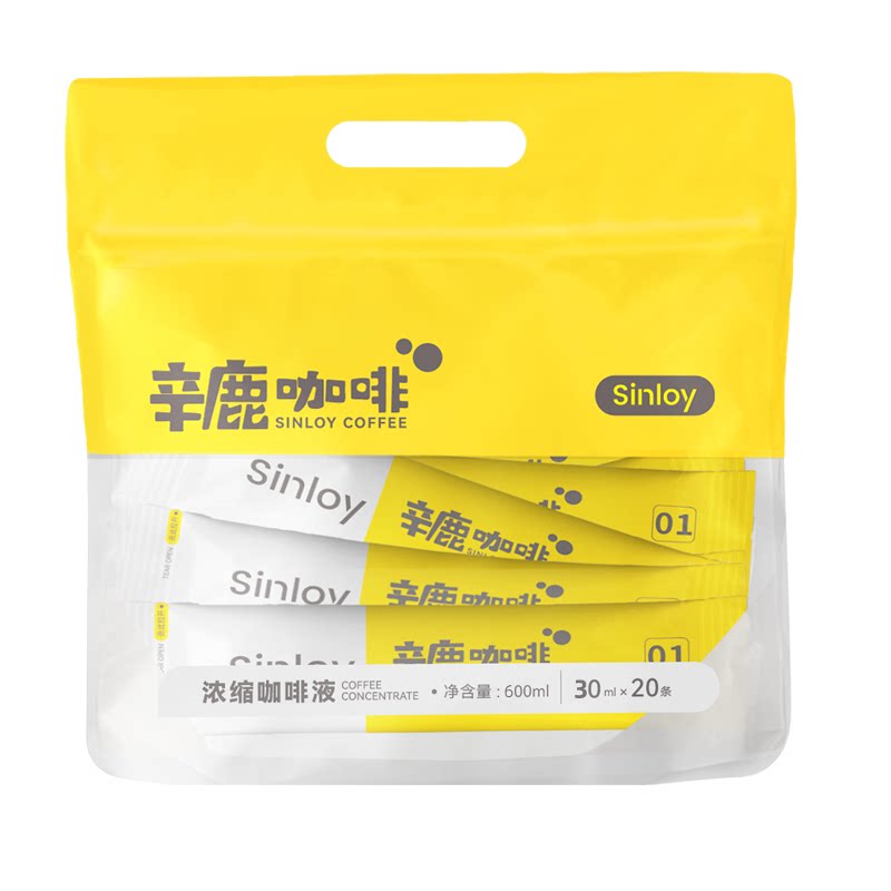 Sinloy辛鹿 鲜萃经典意式浓缩咖啡液 意夏黑咖啡30ml*20杯