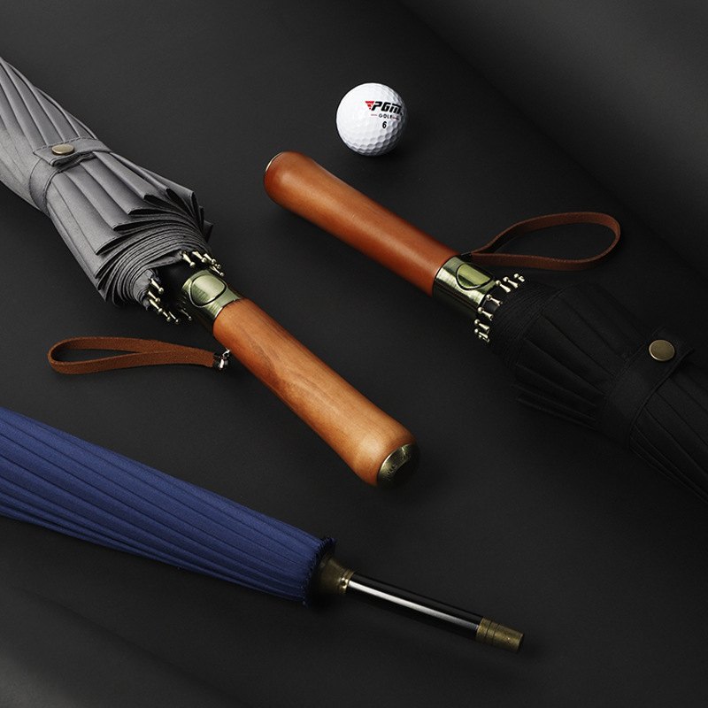 木手柄全纤维16骨长柄伞雨伞伞商务自动直杆雨伞实木