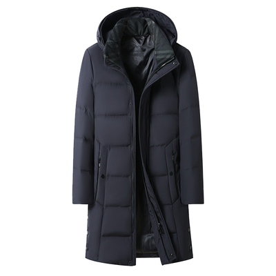 冬季新款男士中长款加厚羽绒服