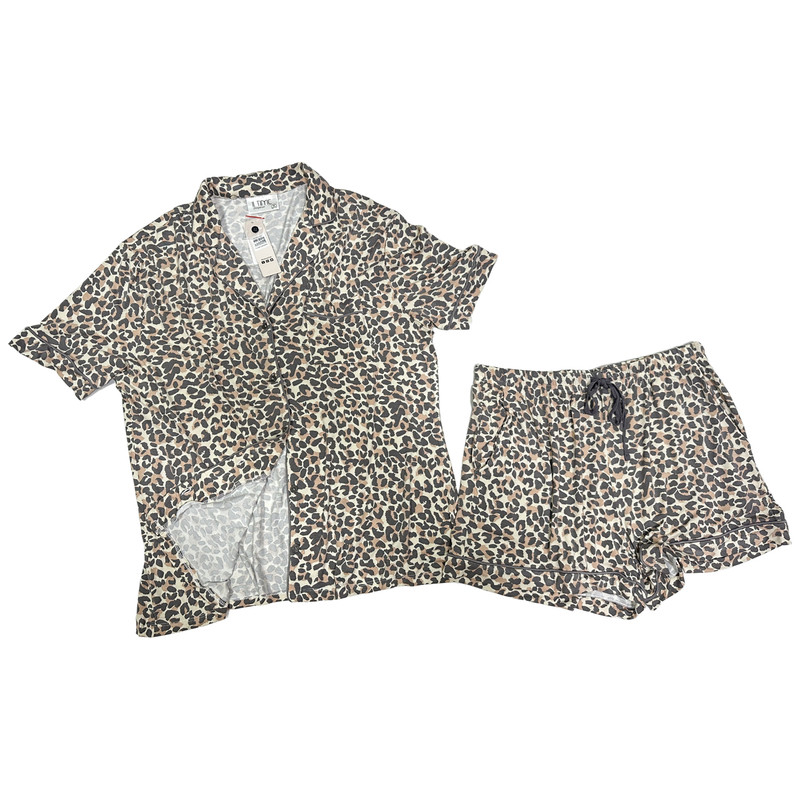 外贸出K短袖短裤家居服套装女夏款 小翻领开衫断码宽松凉爽睡衣弹