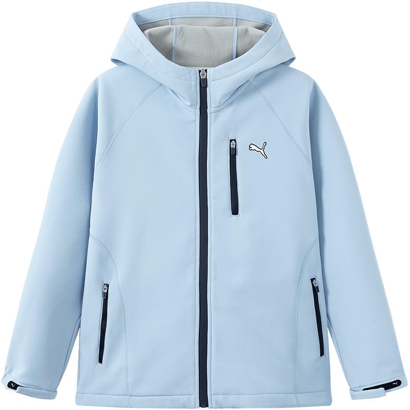 PUMA彪马童装26新款儿童梭织便服加绒保暖防泼水三合一连帽外套 装暖实拍商品图