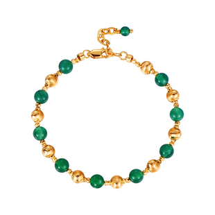 帝王绿天然冰种绿色玉髓手链女款玛瑙手串轻奢小众玉石高级感手饰