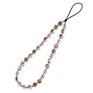 琼睿ins串珠手机链挂绳高级紫色方糖水晶手机链清新挂件手腕挂绳女精致招财挂链相机挂绳手机壳绳挂饰创意绳