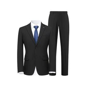 HLA/海澜之家正装修身仿毛套装26春夏新平驳领商务通勤职业套西男