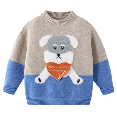 男童羊毛衫冬季儿童衫加绒毛衣厚