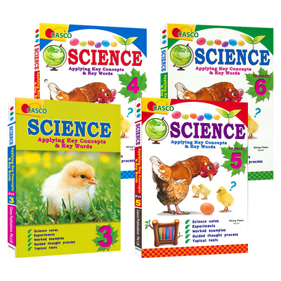 Casco Science Applying Key Concepts & Key Words 新加坡科学 关键概念核心词 答题技巧 小学3-6年级 教辅英文原版进口图书