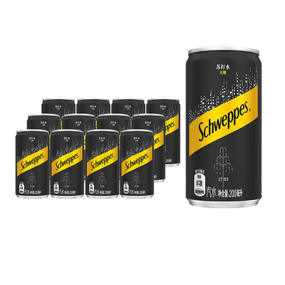 可口可乐气泡水怡泉苏打水330ml*12/24罐多瓶整箱百亿补贴正品