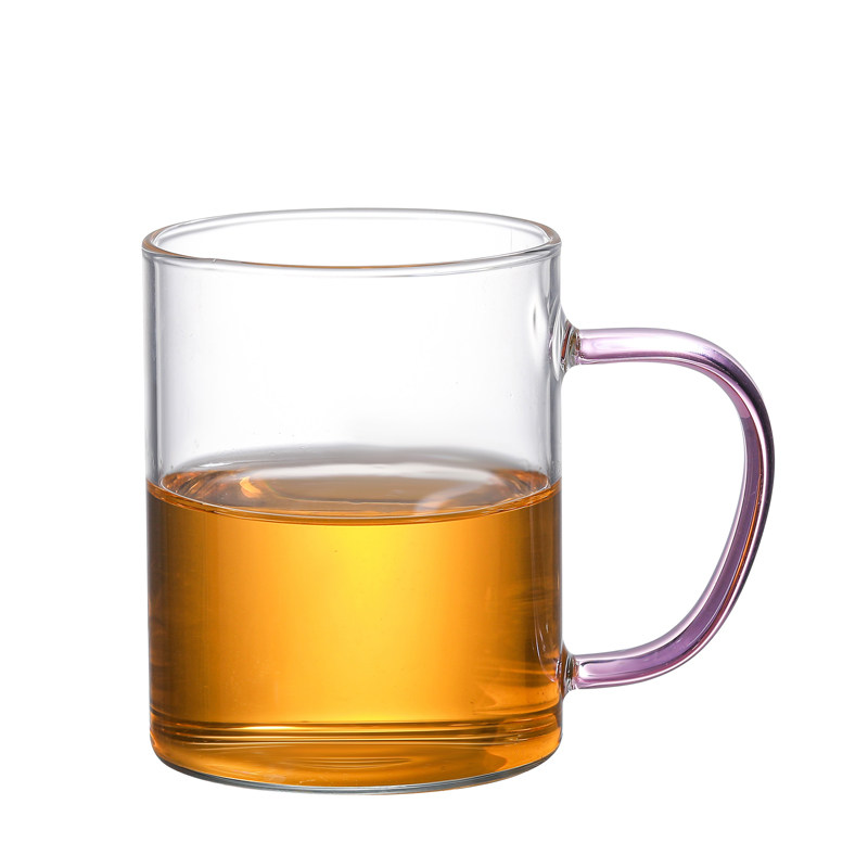 玻璃杯带把耐高温泡茶杯子家庭喝水杯牛奶杯家用客厅绿茶杯具套装