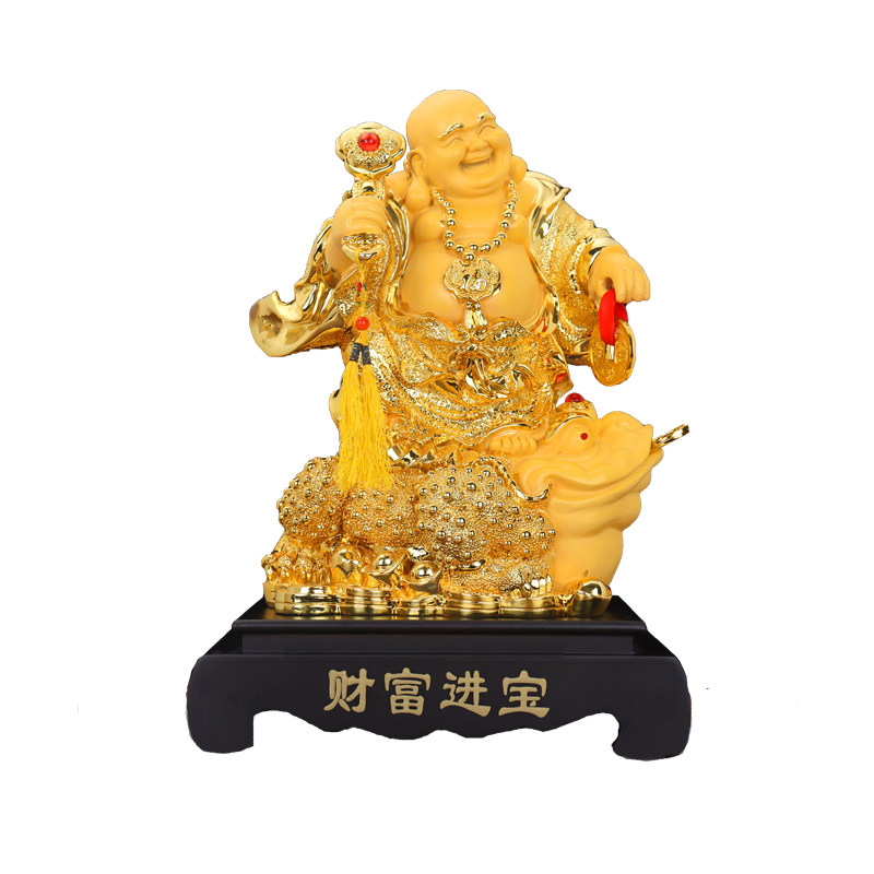大肚弥勒佛摆件招财龙龟金蟾鱼佛家居装饰客厅中式装饰品店铺摆设