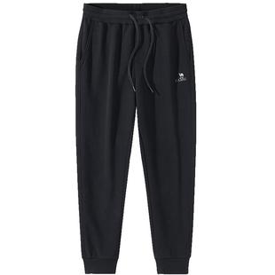 骆驼男装保暖新款微弹棉感直筒修身显瘦束脚休闲运动卫裤长裤子男