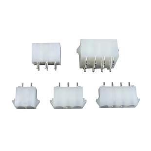 63080接插件直针 6.35mm间距 180度针座 汽车连接器2P3P4-15P插座