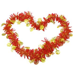 元旦春节新年店铺婚庆活动装饰布置福字大吉元宝彩带喜庆拉花毛条