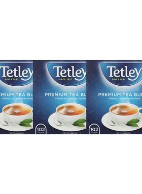 英国TETLEY泰特利原装进口原味红茶3盒英式伯爵袋泡茶奶茶专用