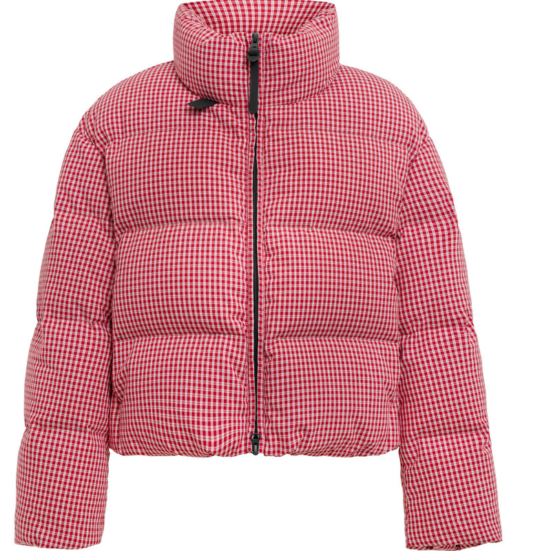 YAYA鸭鸭官方羽绒服短款千鸟格韩版宽松简约时尚加厚防寒保暖外套