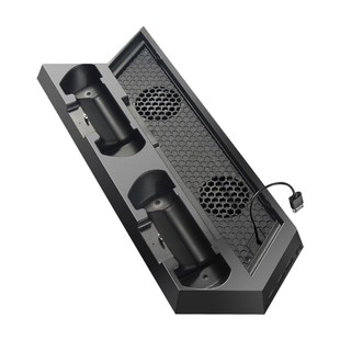 适用于ps4/pro/slim主机充电散热底座ps4手柄充电散热收纳游戏碟片多功能支架ps4主机直立架 ps4 pro散热风扇