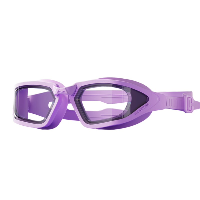 李宁泳镜高清防雾防水女士带度数中框游泳眼镜近视男款泳帽套装备