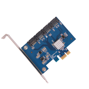 速桥PCI-E转SATA3.0扩展卡4口SSD固态硬盘转接卡6G免驱支持黑群晖