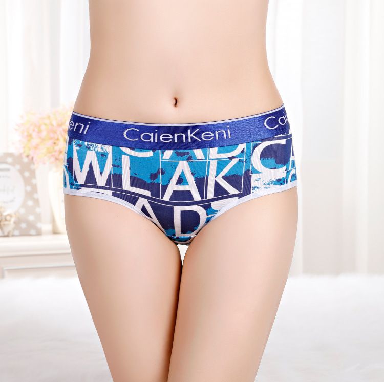 彩恩克昵女士内裤三角裤纯棉质透气内裤全棉女提臀性感中腰女生裤