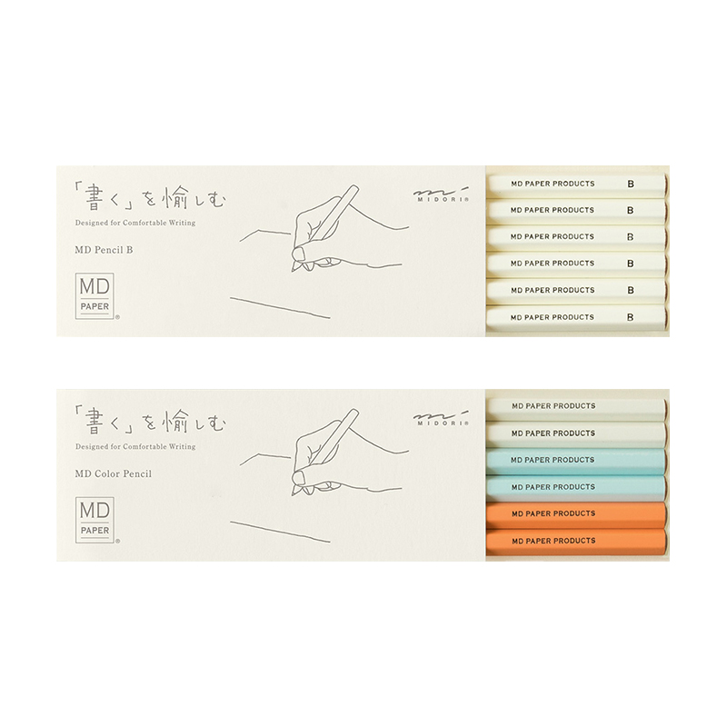 日本midori MD绘图铅笔套装彩铅6支装绘画美术素描涂鸦简约正品
