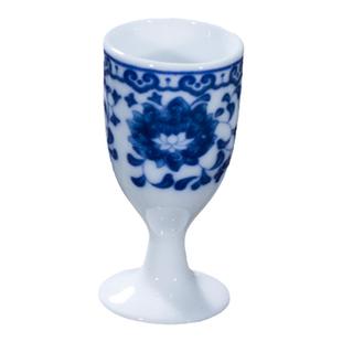 白酒杯陶瓷套装家用中式单个高脚杯小容量烈酒杯青花瓷釉下彩个人