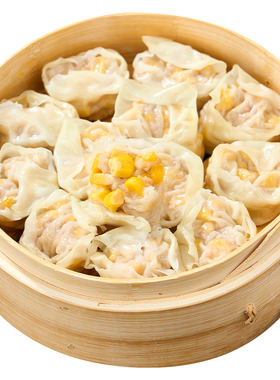 玉米蒸饺韭菜虾仁薄皮水饺早餐