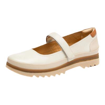 休闲真皮舒适玛丽珍单鞋歌迈厚底