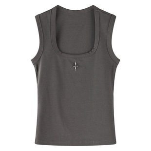 十一石 吸睛好搭十字工字背心吊带女外穿夏季显瘦内搭无袖上衣ll