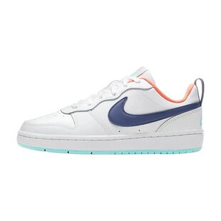 耐克/Nike Court Borough Low 2 低帮透气休闲蓝白板鞋BQ5448-112
