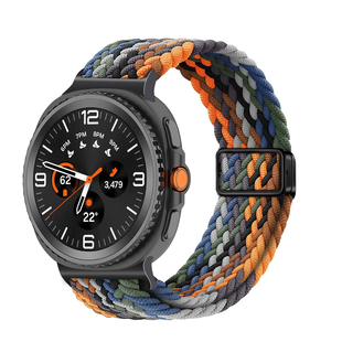 适用三星手表Galaxy watch8classic尼龙编织磁吸扣表带弹力透气款