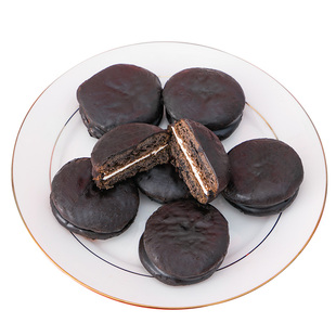 马来西亚进口乐一百cocoaland草莓黑巧克力派糕点下午茶零食300g