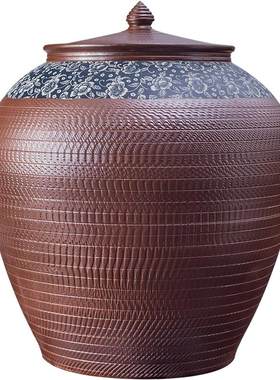 陶瓷米缸米桶50斤100斤20装家用带盖景德镇腌菜桶水油缸储物米罐