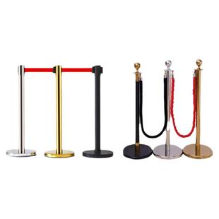 不锈钢一米线栏杆伸缩带隔离带安全围护礼宾杆排队警示立柱警戒线