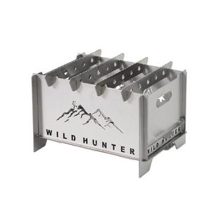 荒野猎人户外钛烧烤炉露营折叠柴火炉篝火焚火台插片煮茶野餐炉具