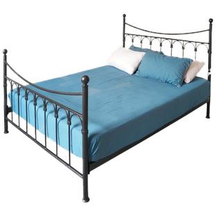 老匠铁床双人床成人简约现代公寓床架子床简约铁1.8米双人床Z109