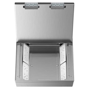 MSHML地插座纯平嵌入式不锈钢地面电多媒体组合地插 四位十孔